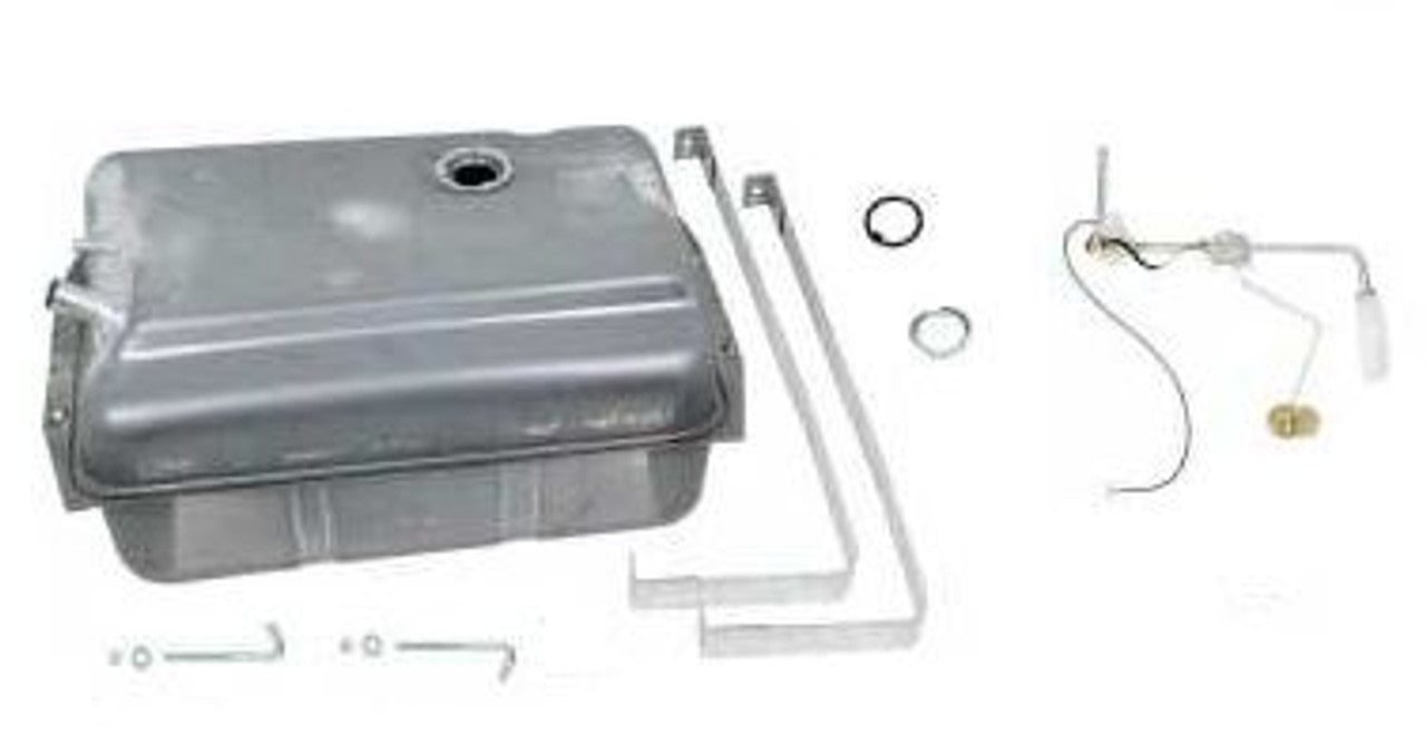 1963-66 Chevrolet / GMC Truck Side Fill / Frame Rail Mount / Short Fuel Neck Fuel Tank Relocation Kit (20 Gallons) Kit Includes; Fuel Tank (20 Gallons) Fuel Tank Straps and Hardware, Sending Unit (3/8" Line / 0-30 ohms) Sending Unit Gasket, Sending