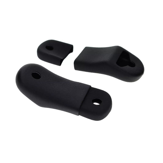 1969-72 Chevrolet Blazer / GMC Jimmy,1967-72 Chevrolet / GMC Suburban, Lower Rear Seat Belt Mount Covers, Black. 4-Piece Set (Does Both LH & RH Inner & Outer Rear Seat Belts)