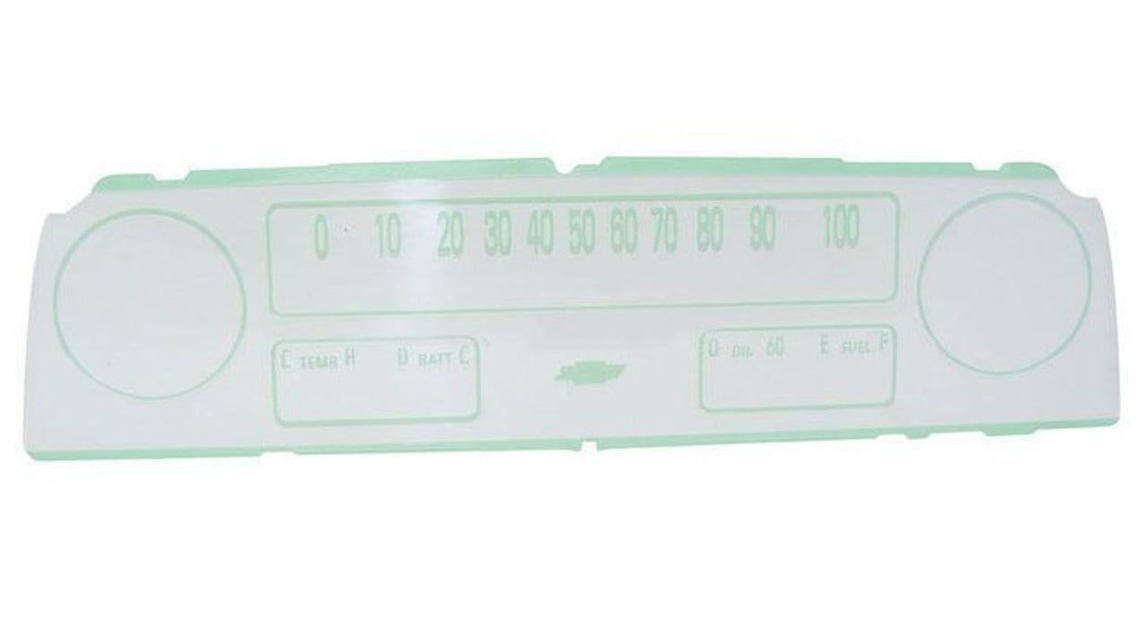 1964-1966 Chevrolet Truck Instrument Cluster Lens, With Lower Gauges