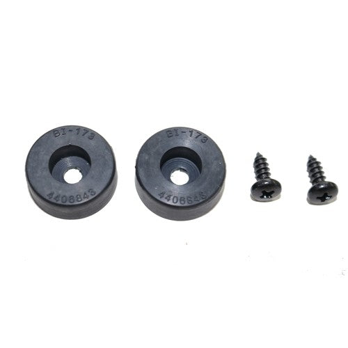 1960-1969 BUCKET SEAT BACK RUBBER STOPPER OE, PAIR WITH SCREW