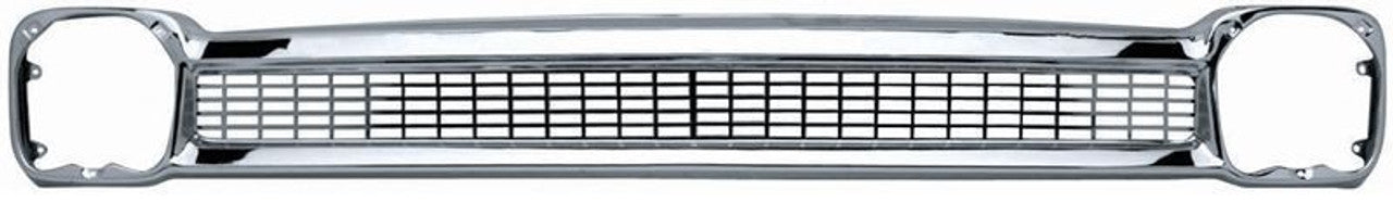 1964-66 Chevy Truck Chrome Grille w/o Chevrolet Stamp (No Headlamp Buckets)