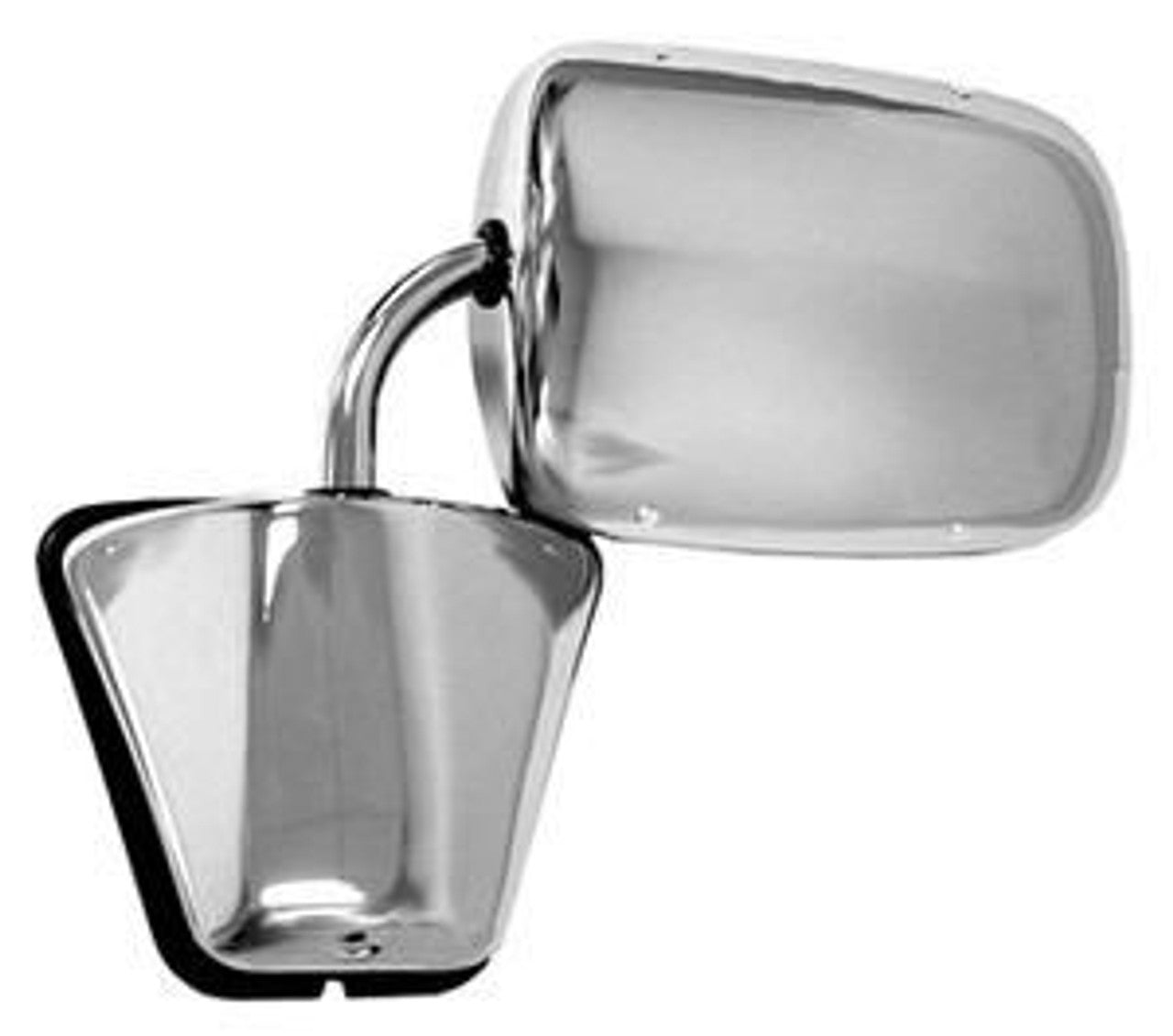 1973-87 Chevrolet / GMC Truck Exterior Mirror, Stainless Steel, Fits L/H or R/H, Complete With Gasket and Hardware, Each.