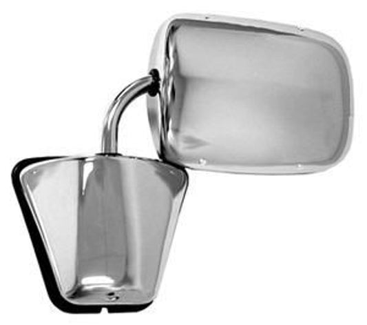 1973-87 Chevrolet / GMC Truck Exterior Mirror, Stainless Steel, Fits L/H or R/H, Complete With Gasket and Hardware, Each.