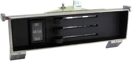1967-72 C/10 Heater Control Assembly, Black Face, without A/C. Each.