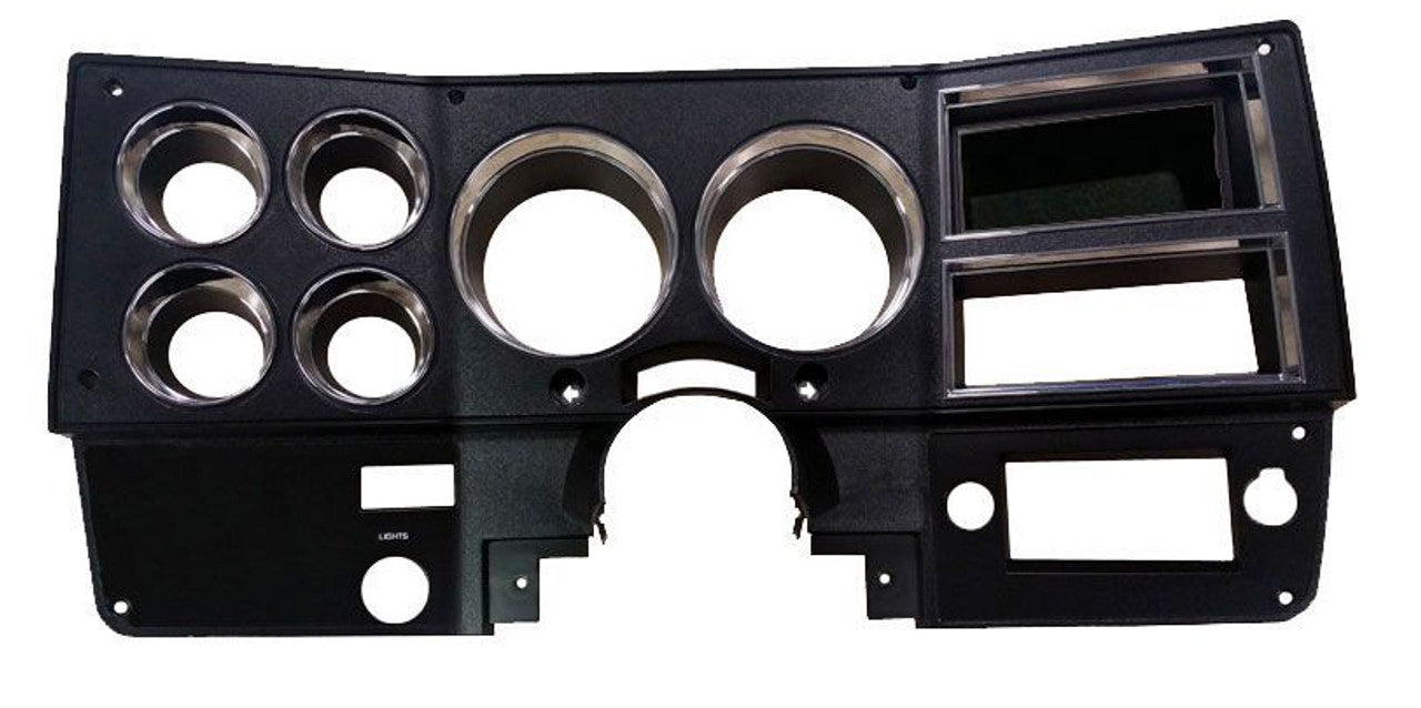 1981-83 Chevrolet / GMC Truck Instrument Gauge Dash Bezel, Black with Chrome Trim -without air conditioning / includes steering column cover-(Replaces GM# 14023003) Each.