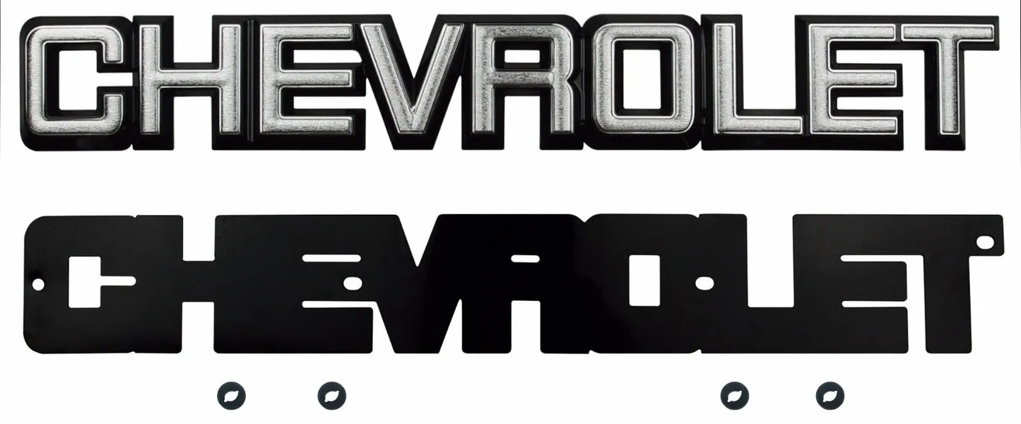 1981-87 C/10, "C H E V R O L E T" Tailgate Applique Emblem, Each.