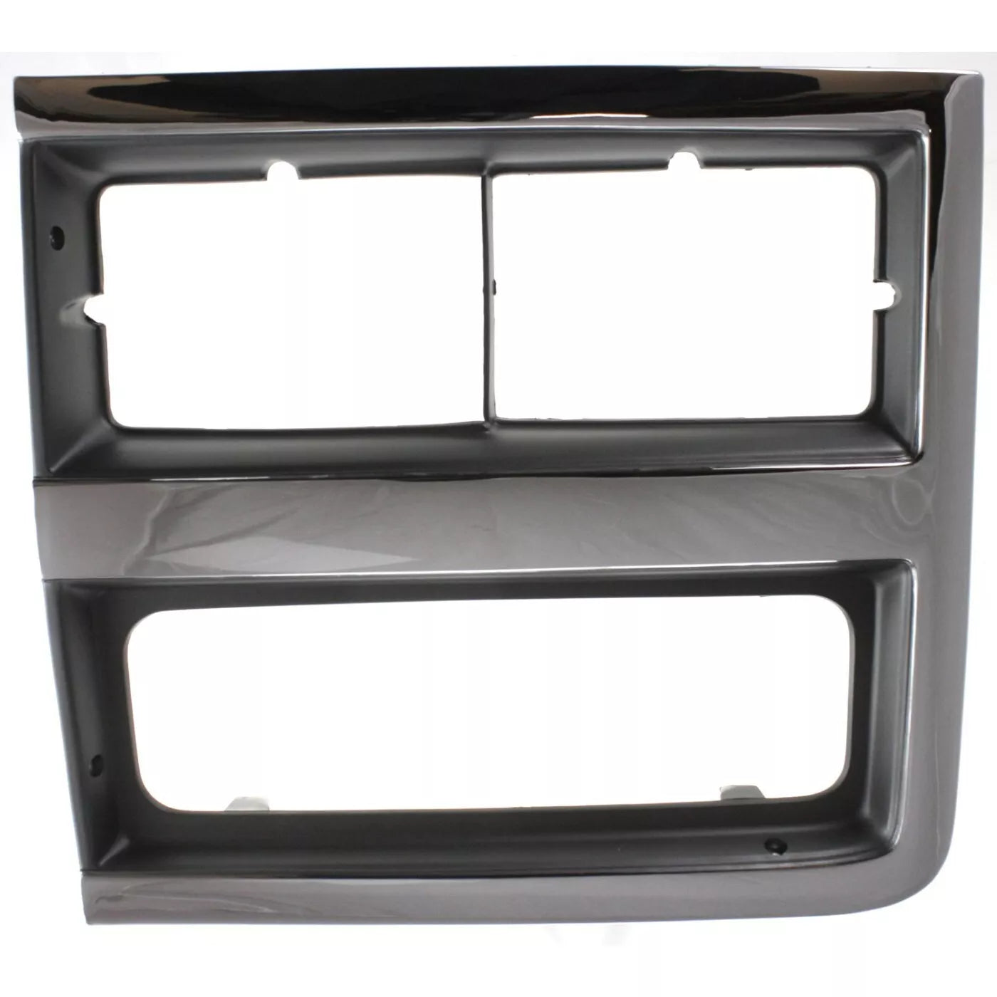 1989-91 Chevrolet Blazer, Suburban and Crew Cab Headlight Bezel, LH, Chrome / Dark Gray, Each.