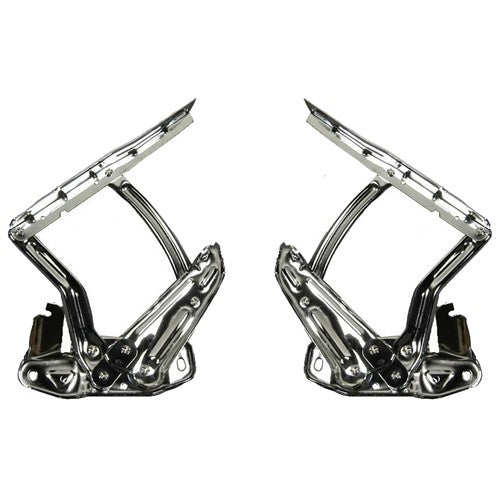 1967 -69 CAMARO CHROME HOOD HINGES L/R