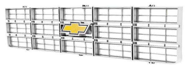1977-79 C/10; Front Grill Assembly; with Yellow Bow Tie Emblem;