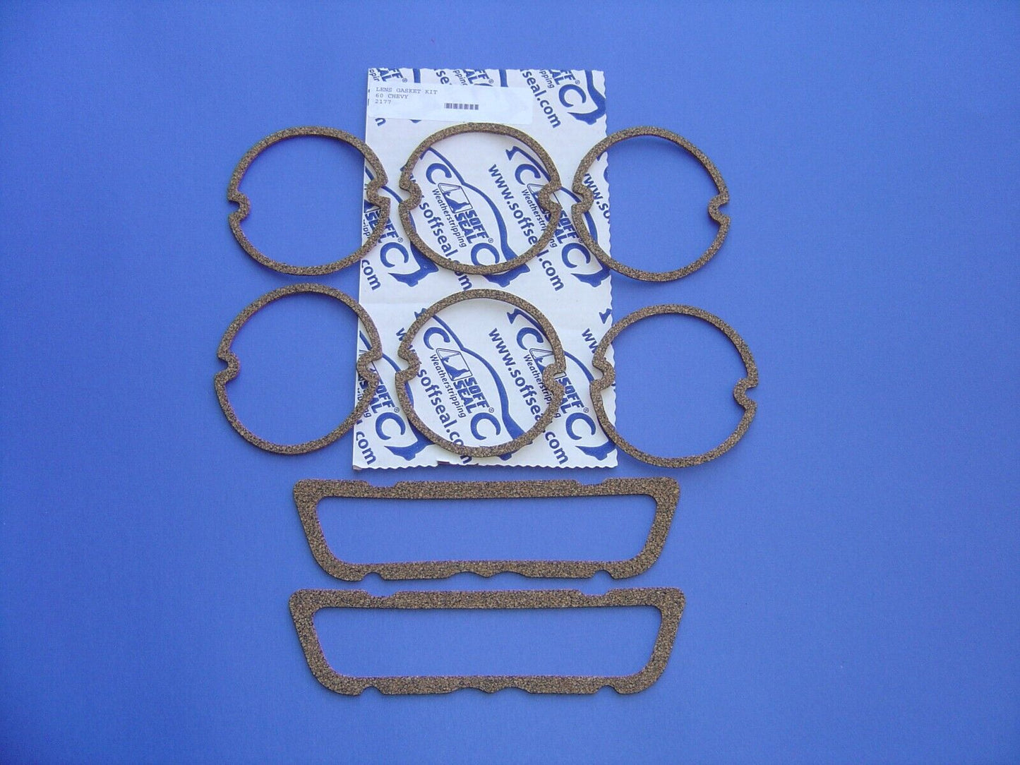 1960 IMPALA PARKING LIGHT-TAILLIGHT & BACK_UP LENS GASKET KIT-8 PIECES 2177