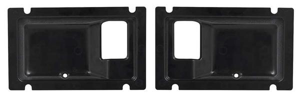 1977-80 C/10; Door Handle Cup Escutcheons; Black; Show-Quality; Pair