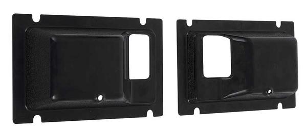 1977-80 C/10; Door Handle Cup Escutcheons; Black; Show-Quality; Pair
