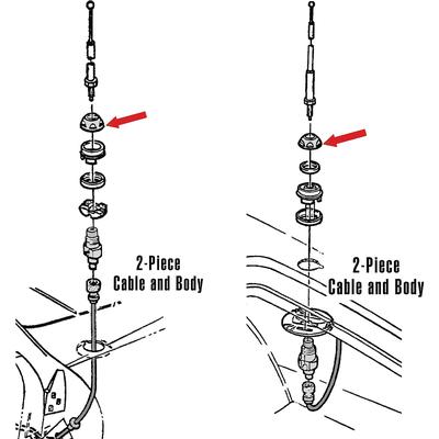 1963-81 Chevrolet, GMC,Pontiac; Antenna Bezel Nut; Chrome; with 9/16" ID; Various Models; Fits Most 2-Piece Type Cable and Body Antennas
