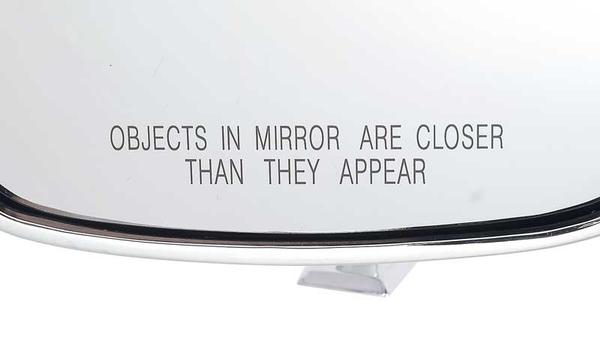 1968-69 Camaro; Outer Door Mirror; with Convex Mirror; Ribbed; RH Passenger Side