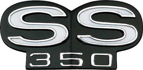 1967 Camaro; SS 350 Front Grill Emblem; with Backing Plate