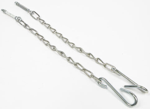 1954-87 C/10 Stepside Pickup; Tailgate Chains; Zinc Plated