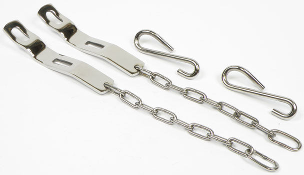 1958-66 C/10 Tailgate Chains, Fleetside - Stainless Steel, Pair