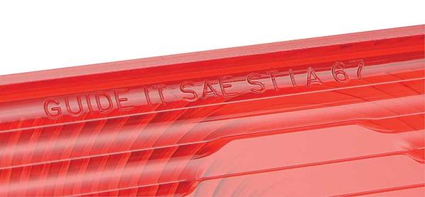 1967-72 C/10 Tail Light Lens, Fleetside Red
