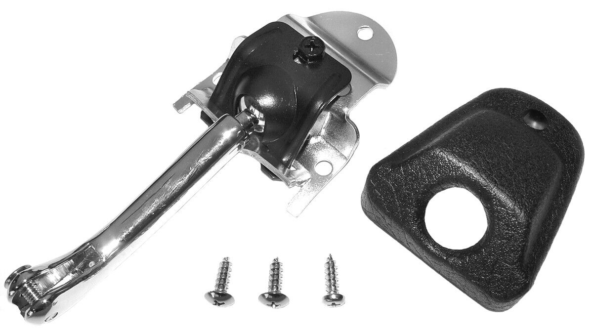 1969-71 Chevrolet / GMC Truck Interior Rear-View Mirror Bracket, Chrome with Black Cover (Replaces GM# 3954785 & GM# 3989629) Each.