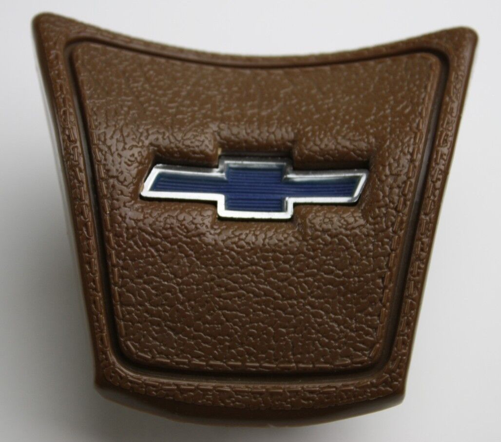1969-1972 CHEVROLET TRUCK SADDLE HORN CAP CHROME AND BLUE BOWTIE