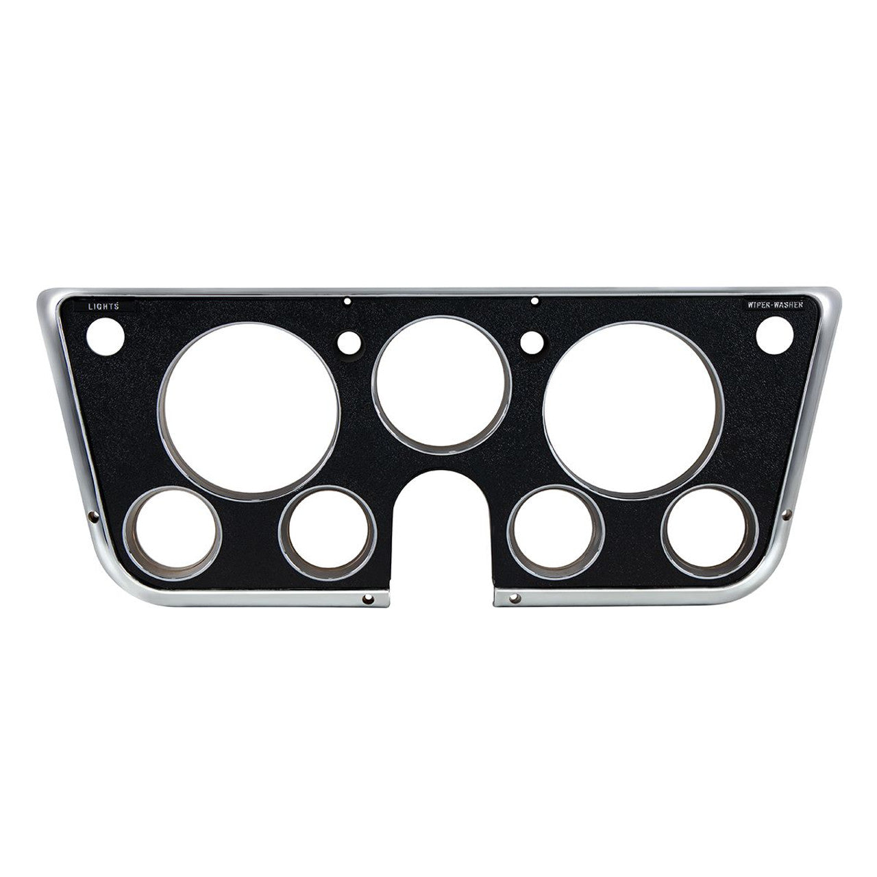 1969-72 Chevrolet / GMC Truck Instrument Dash Bezel, Black with Chrome Trim -for use with trucks with lower gauges- (Replaces GM# 6491404) Each.