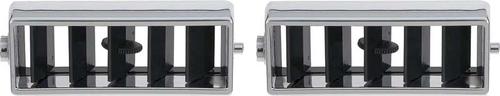 1969-76 Chevrolet; Center Dash Vent Deflector; with AC; Chrome; Pair; Various Models
