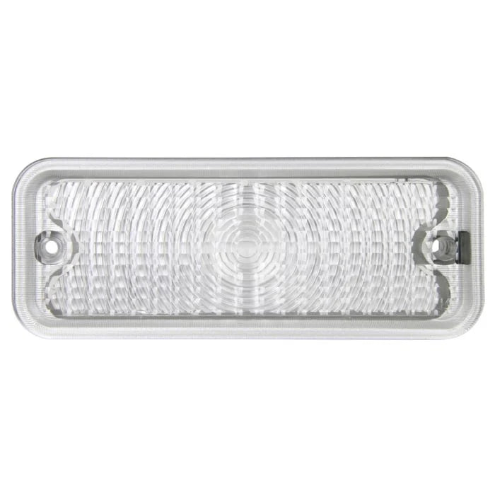 1975-80 C/10 Park Light Lens R/H, Clear, Diffused, Silver Painted Sides Each.
