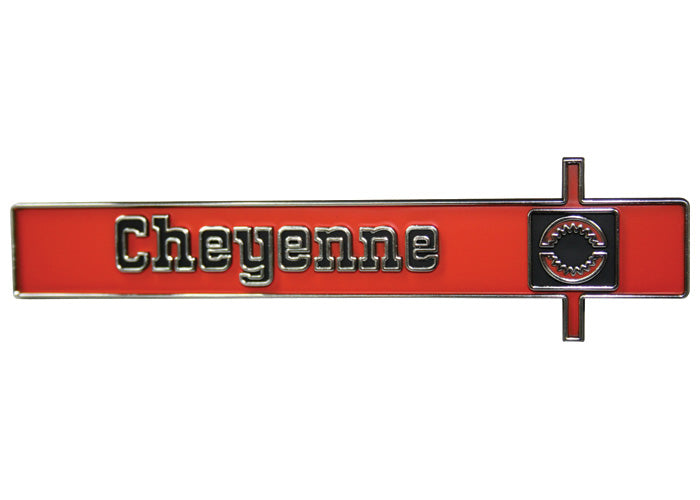 1975-80 C/10 "Cheyenne" Dash Panel Emblem, Each.