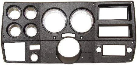 1975-77 Chevrolet / GMC Truck, 1978-80 Chevrolet / GMC Truck (replacement) Instrument Gauge Dash Bezel, Black with Chrome Trim -with air conditioning / includes steering column cover- (Replaces GM# 347220) Each.