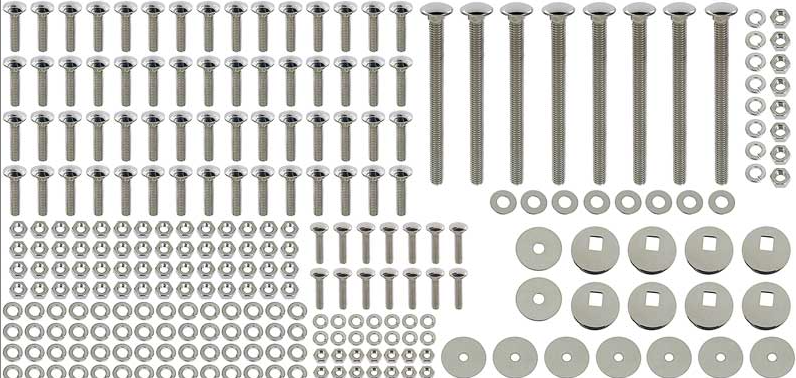 1960-66 Chevrolet / GMC Truck Short Fleetside Polished Stainless Steel Bed Bolt Kit (77-1/8") Kit.