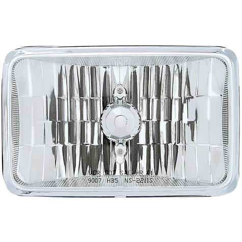 ULTRALIT 4" X 6" Rectangular Halogen Headlight; Crystal Glass Lens; High & Low Beam