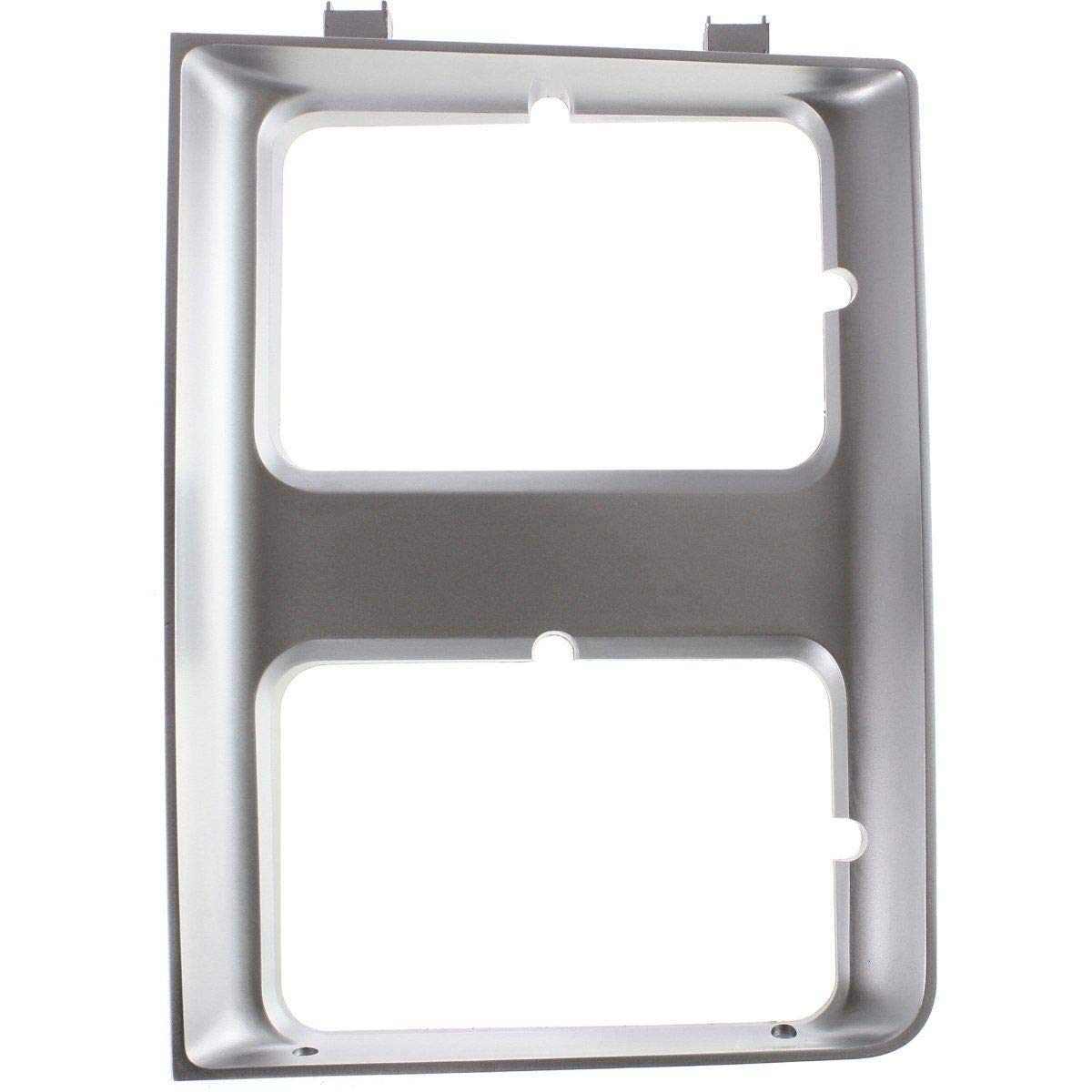 1985-87 Chevrolet / GMC Truck, 1985-88 Sub / Blazer / Crew / Dually Dual Rectangular Headlight Bezel, R/H, Silver, Each.