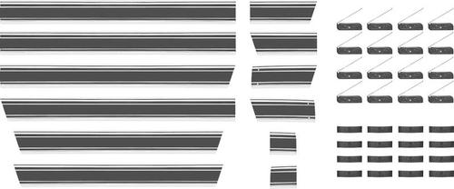 1969-72 C/10 Shortbed, Fleetside Lower Molding Kit, Black. Kit.