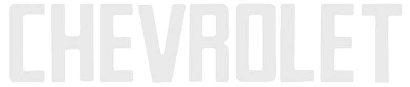 1967-72 Chevrolet Fleetside White Tailgate Letters