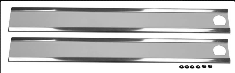 1985-88 Chevrolet Truck Center Grill Moldings -with dual headlights / paint to match- (Replaces GM# 14043901 & GM# 14043902) Pair.