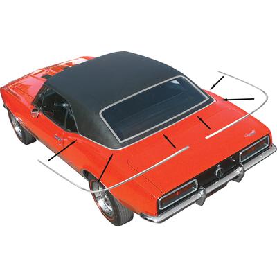 1967-68 Camaro, 1967-69 Firebird; Vinyl Top Molding; with Mounting Hardware