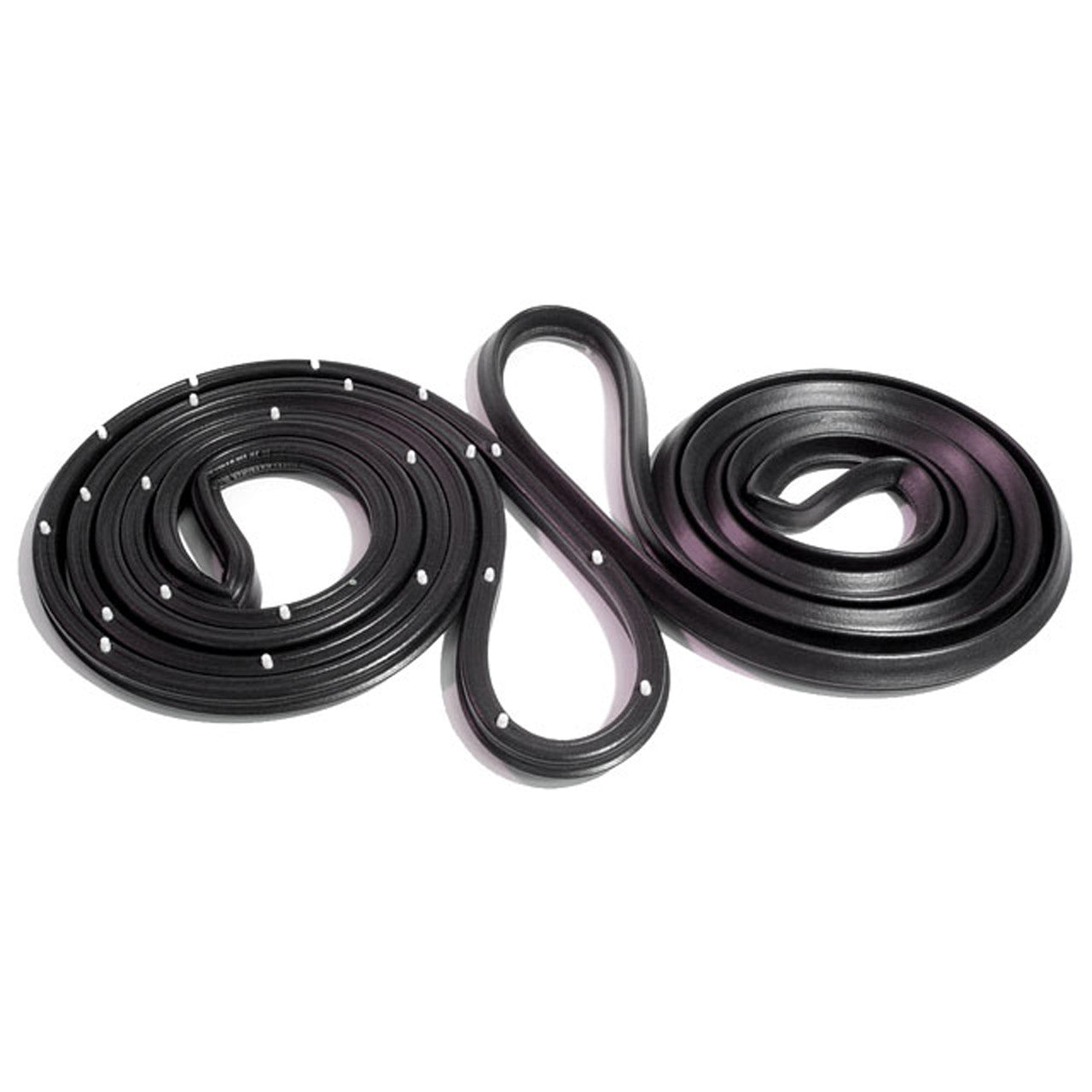 1962-67 Chevy II 4-door sedan, rear molded door seals w/ clips (LM 20-L/R)**