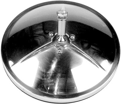 1947-72 C/10 Exterior Mirror Head 5 5/8" Round, Smooth Polished Stainless Steel. Each.