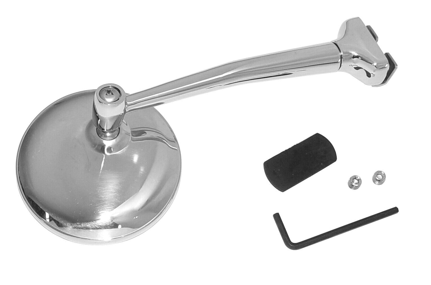Chevrolet / GMC Truck "Peep" Mirror, 3" Diameter Polished Stainless Steel Mirror Head with Straight Chrome Arm each