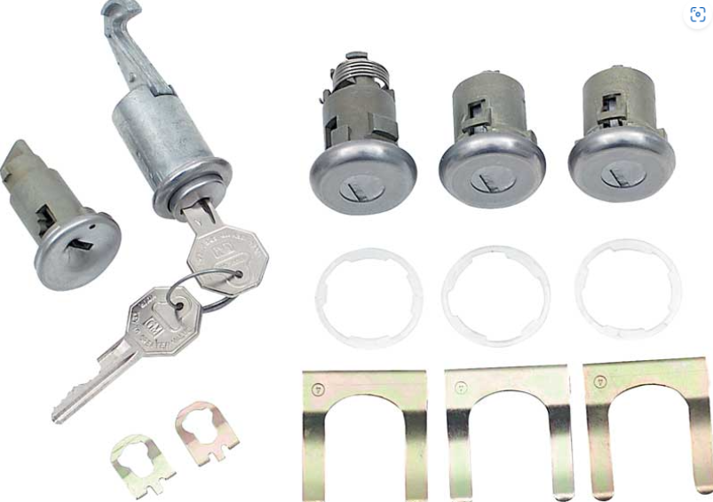 1966-67 Lock Set, Camaro & Nova
