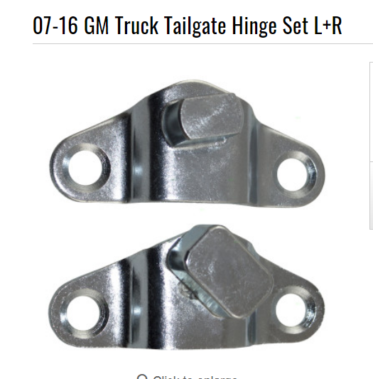 2007-2016 Chevrolet Silverado truck tailgate Hinges Rh and lh