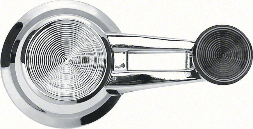 1961-64 Vent Window Crank Handle; Black Knob; Double Arm