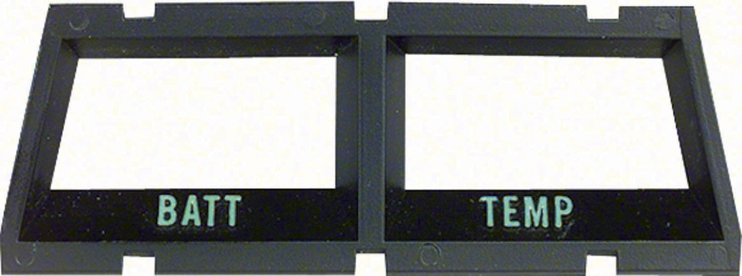 1968-69 Camaro, Console Gauge Bezel; Battery/Temperature; Rear Bezel