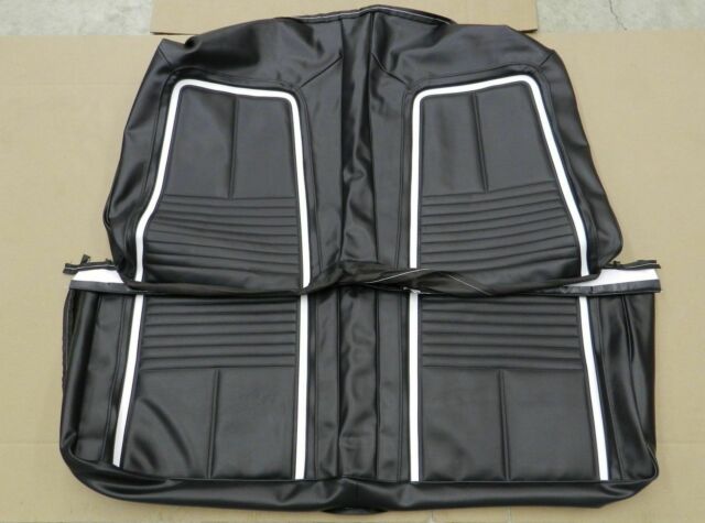 1967 Camaro rear Seat Cover Deluxe Stationary Black and White