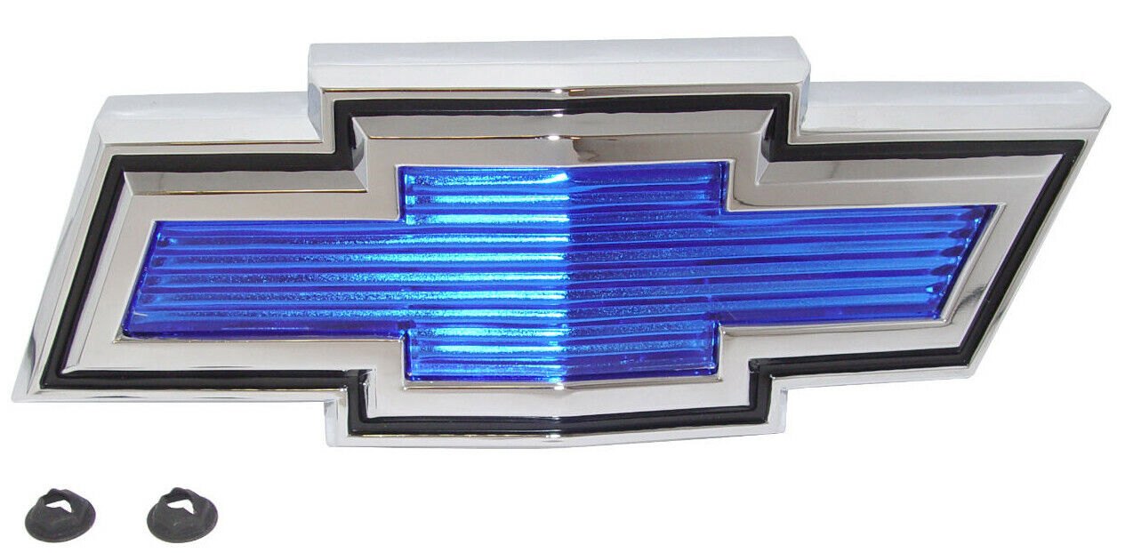 71-72 C10/K10 Blue & Chrome Grill Bow-Tie Emblem