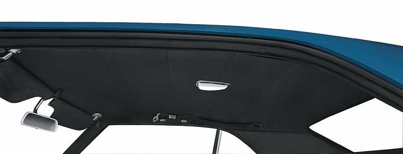 1968-1969 Camaro Firebird Deluxe Headliner, Ribbed - Black