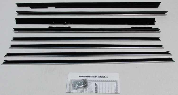 1975-1976 Impala 4 Door Sedan Authentic window Felt kit(8pcs) w/rear divider bar
