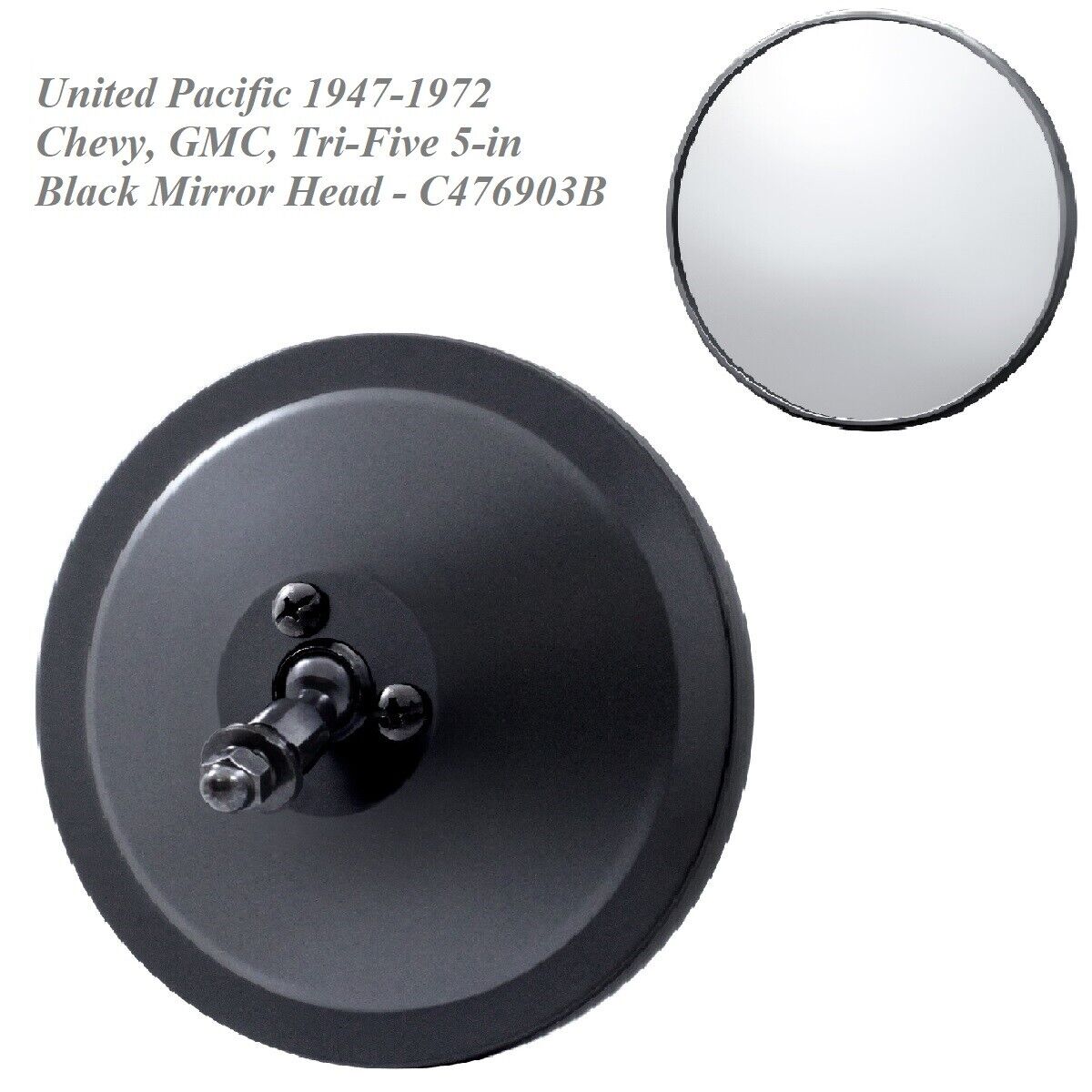 1947-72 chevy truck outside Exterior mirror 5" Round Black smooth