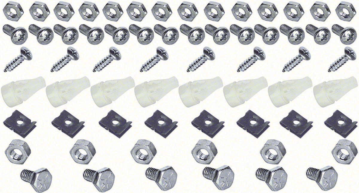 1967-1968 Camaro Grill hardware fastners mounting installation kit 66pc