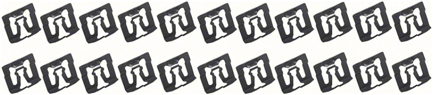 1964-71 Chevrolet; Rear Glass Molding Clip Set; Square Style; 24 Piece Set